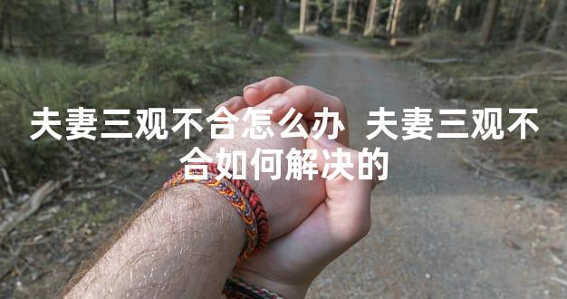 夫妻三观不合怎么办  夫妻三观不合如何解决的